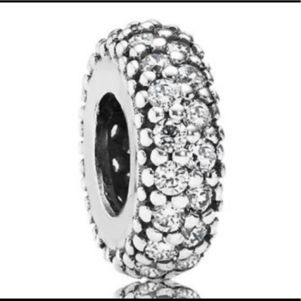 Silver Round Spacer Charm